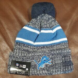 DETROIT LIONS New Era Cuffed On-Field Sport Knit Beanie Hat NEW